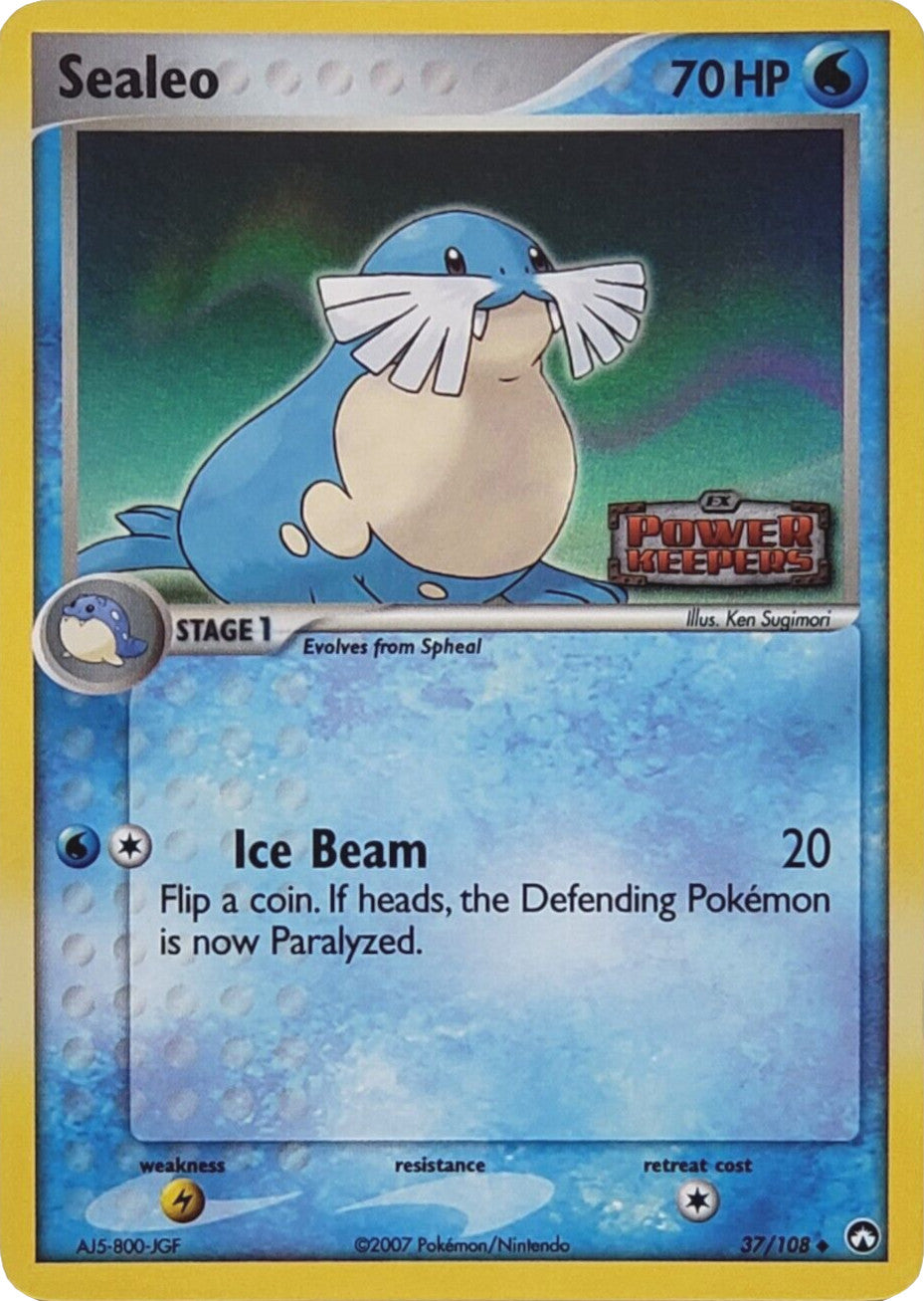 Sealeo (37/108) (Stamped) [EX: Power Keepers] | Jomio and Rueliete's Cards and Comics