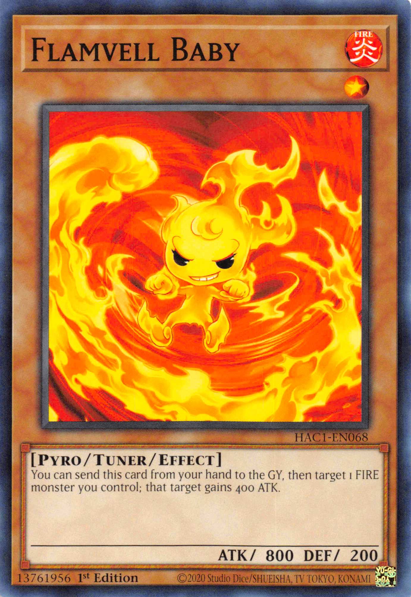 Flamvell Baby [HAC1-EN068] Common | Jomio and Rueliete's Cards and Comics