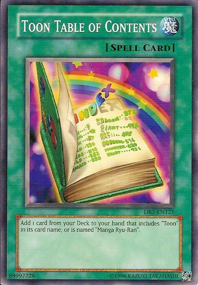 Toon Table of Contents [DB2-EN121] Common | Jomio and Rueliete's Cards and Comics