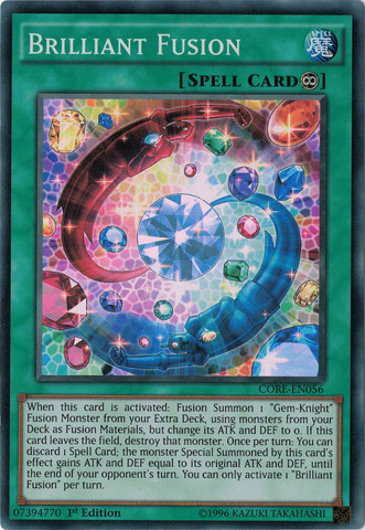 Brilliant Fusion [CORE-EN056] Super Rare | Jomio and Rueliete's Cards and Comics