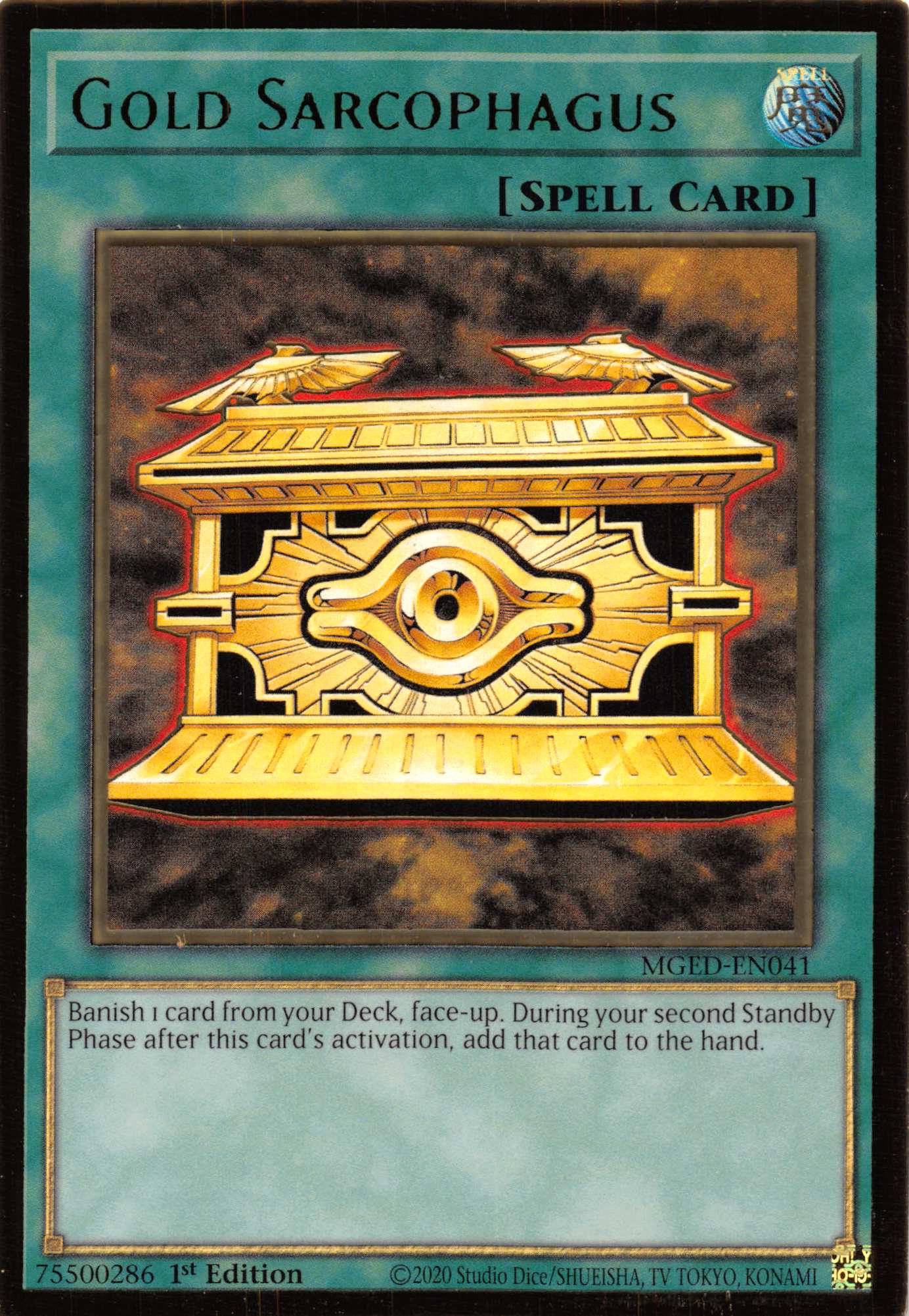 Gold Sarcophagus [MGED-EN041] Gold Rare | Jomio and Rueliete's Cards and Comics