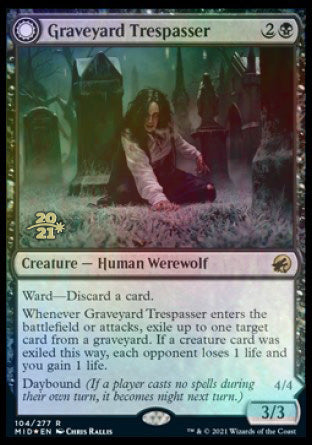 Graveyard Trespasser // Graveyard Glutton [Innistrad: Midnight Hunt Prerelease Promos] | Jomio and Rueliete's Cards and Comics