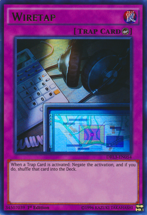 Wiretap [DRL3-EN054] Ultra Rare | Jomio and Rueliete's Cards and Comics
