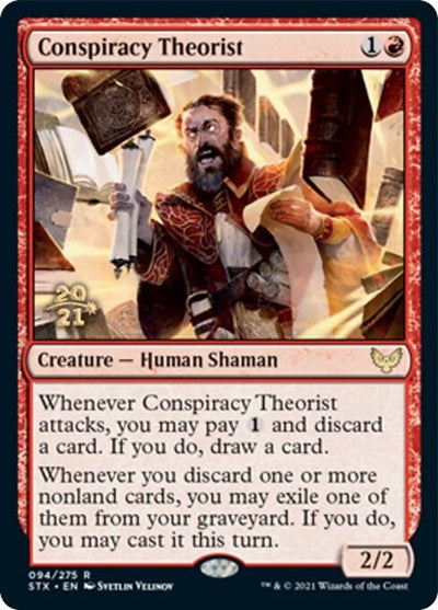 Conspiracy Theorist [Strixhaven: School of Mages Prerelease Promos] | Jomio and Rueliete's Cards and Comics