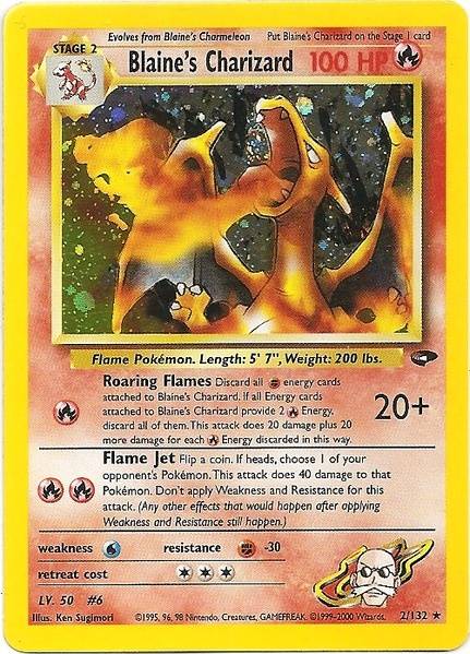 Blaine's Charizard (2/132) [Gym Challenge Unlimited] | Jomio and Rueliete's Cards and Comics