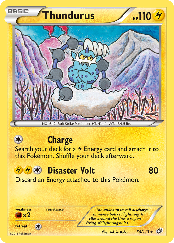 Thundurus (50/113) (Theme Deck Exclusive) [Black & White: Legendary Treasures] | Jomio and Rueliete's Cards and Comics