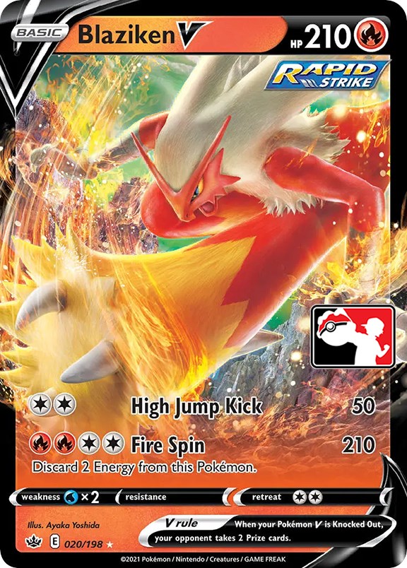 Blaziken V (020/198) [Prize Pack Series One] | Jomio and Rueliete's Cards and Comics