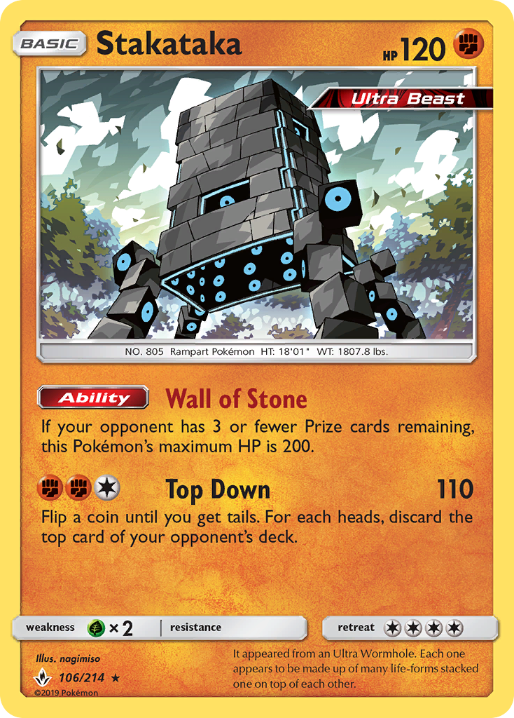 Stakataka (106/214) [Sun & Moon: Unbroken Bonds] | Jomio and Rueliete's Cards and Comics