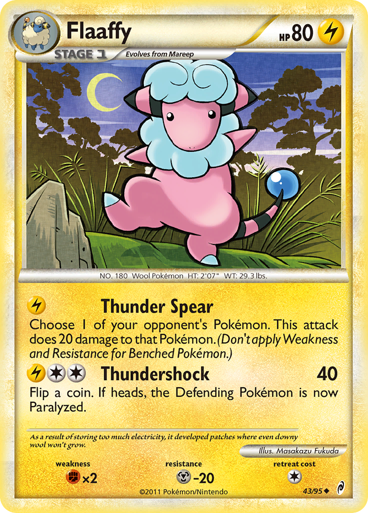 Flaaffy (43/95) [HeartGold & SoulSilver: Call of Legends] | Jomio and Rueliete's Cards and Comics