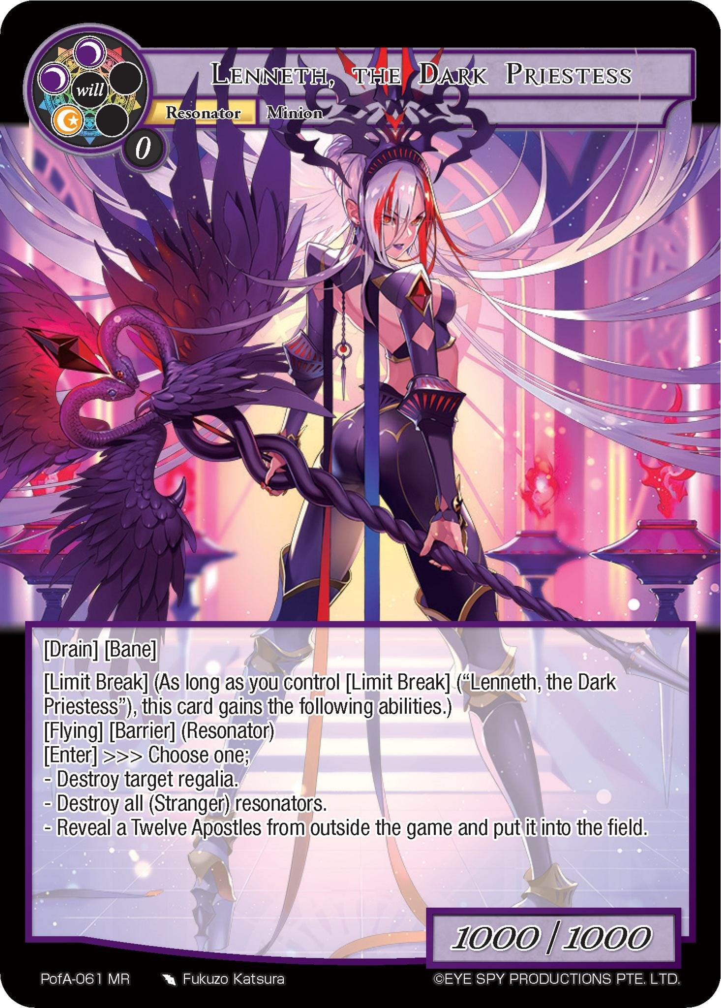 Lenneth, the Dark Priestess (PofA-061) [Alice Origin IV: Prologue of Attoractia] | Jomio and Rueliete's Cards and Comics