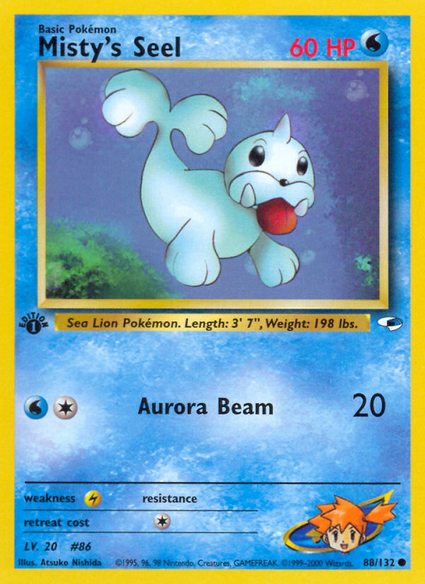 Misty's Seel (88/132) [Gym Heroes 1st Edition] | Jomio and Rueliete's Cards and Comics