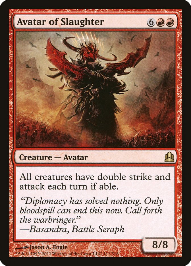 Avatar of Slaughter [Commander 2011] | Jomio and Rueliete's Cards and Comics