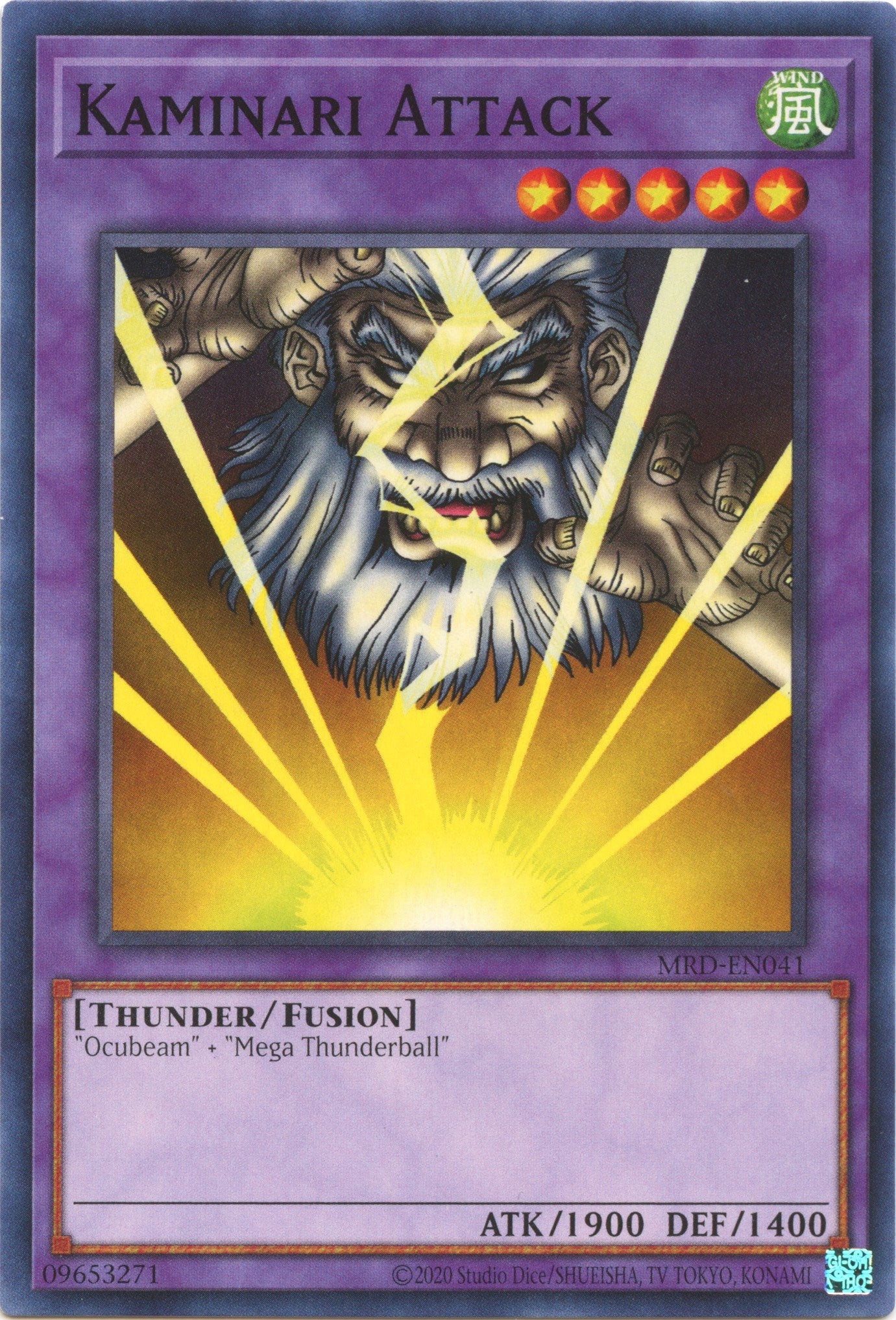 Kaminari Attack (25th Anniversary) [MRD-EN041] Common | Jomio and Rueliete's Cards and Comics