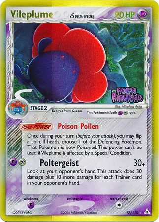 Vileplume (17/110) (Delta Species) (Stamped) [EX: Holon Phantoms] | Jomio and Rueliete's Cards and Comics