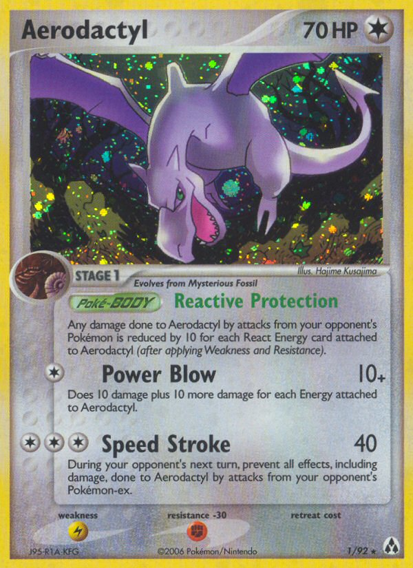 Aerodactyl (1/92) [EX: Legend Maker] | Jomio and Rueliete's Cards and Comics