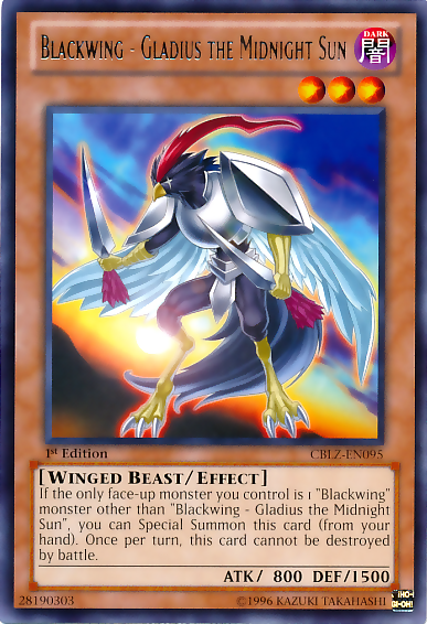 Blackwing - Gladius the Midnight Sun [CBLZ-EN095] Rare | Jomio and Rueliete's Cards and Comics