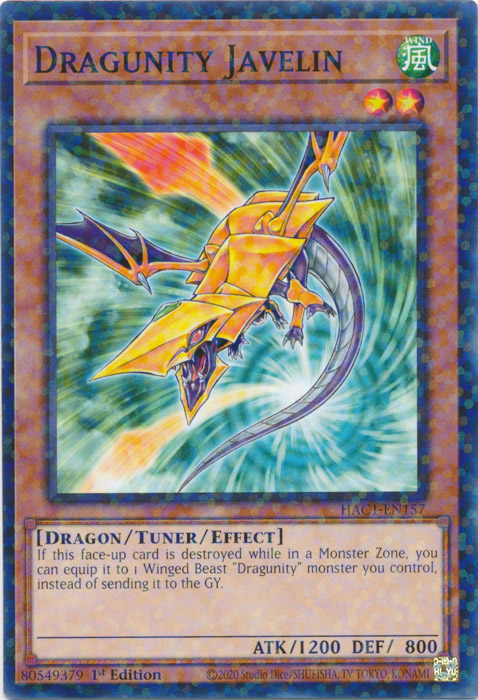 Dragunity Javelin (Duel Terminal) [HAC1-EN157] Common | Jomio and Rueliete's Cards and Comics