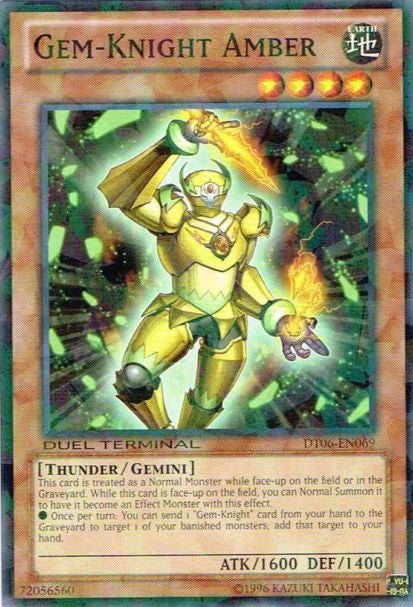 Gem-Knight Amber [DT06-EN069] Common | Jomio and Rueliete's Cards and Comics