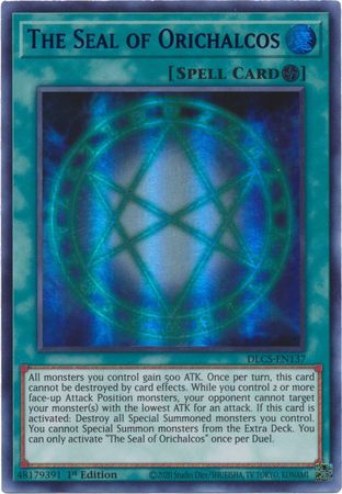 The Seal of Orichalcos (Purple) [DLCS-EN137] Ultra Rare | Jomio and Rueliete's Cards and Comics