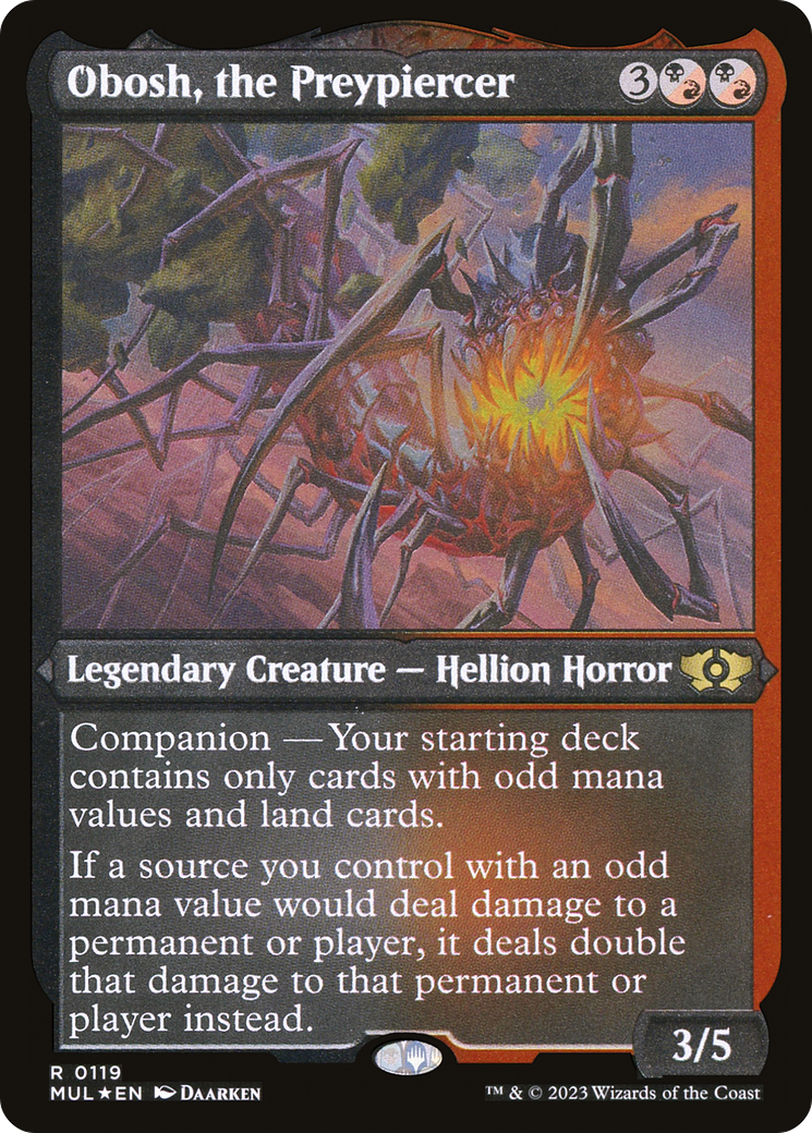 Obosh, the Preypiercer (Foil Etched) [Multiverse Legends] | Jomio and Rueliete's Cards and Comics