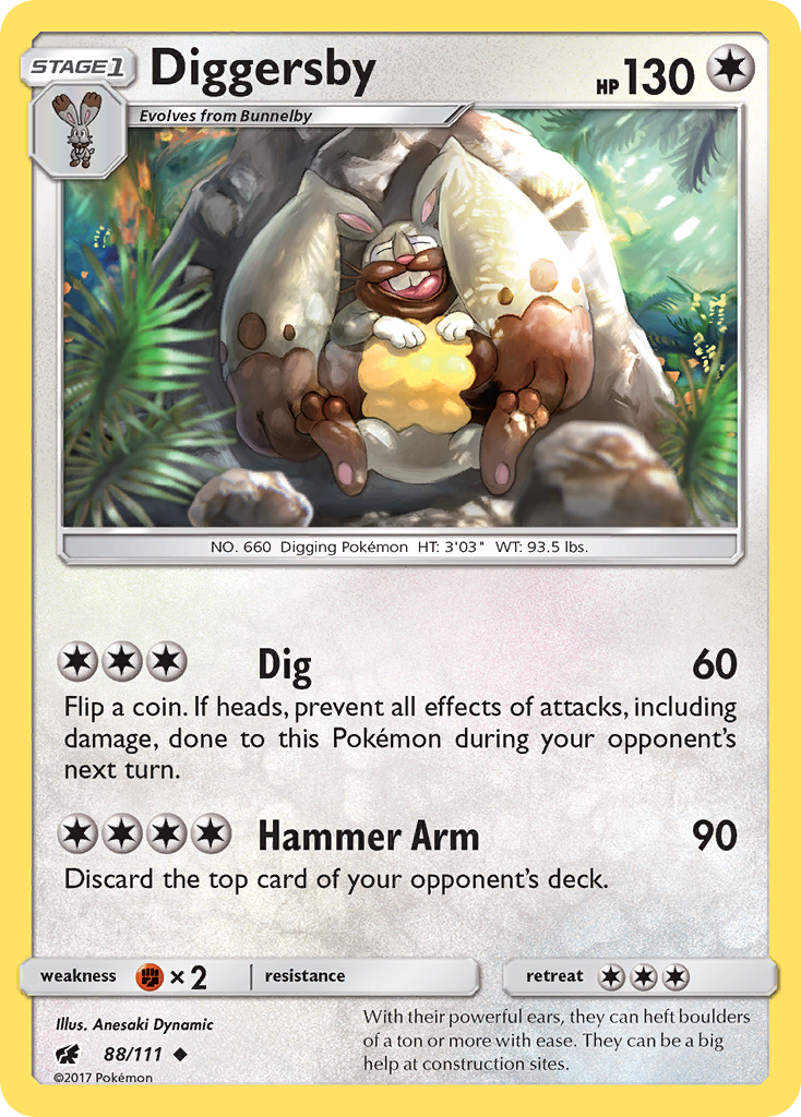 Diggersby (88/111) [Sun & Moon: Crimson Invasion] | Jomio and Rueliete's Cards and Comics