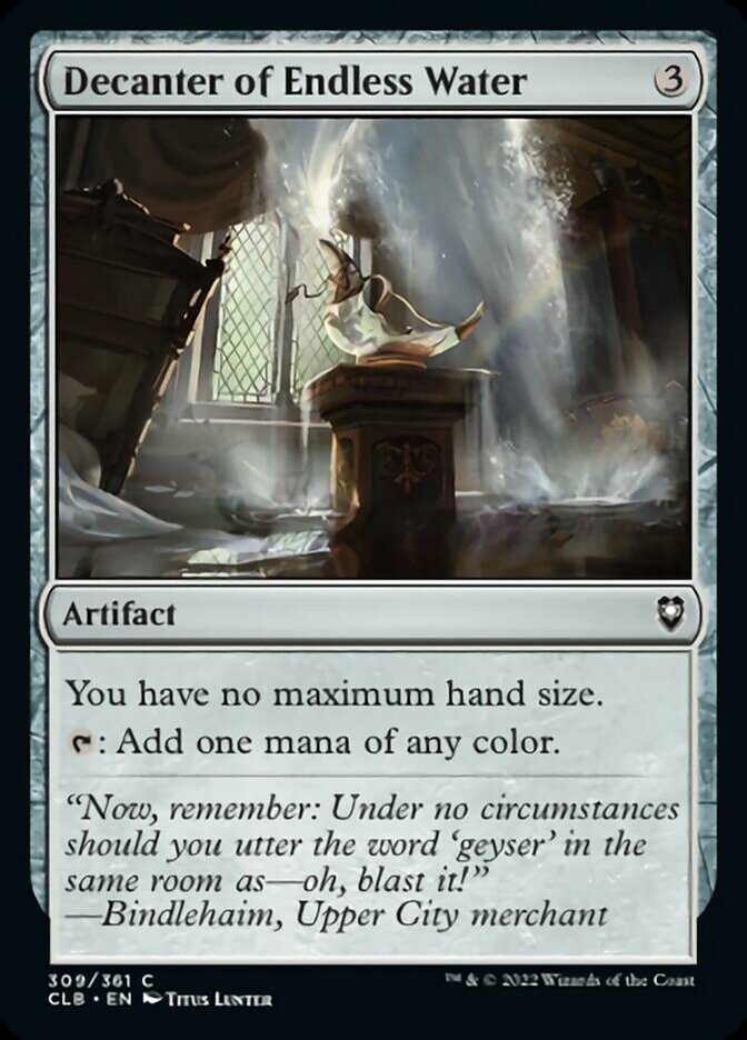 Decanter of Endless Water [Commander Legends: Battle for Baldur's Gate] | Jomio and Rueliete's Cards and Comics