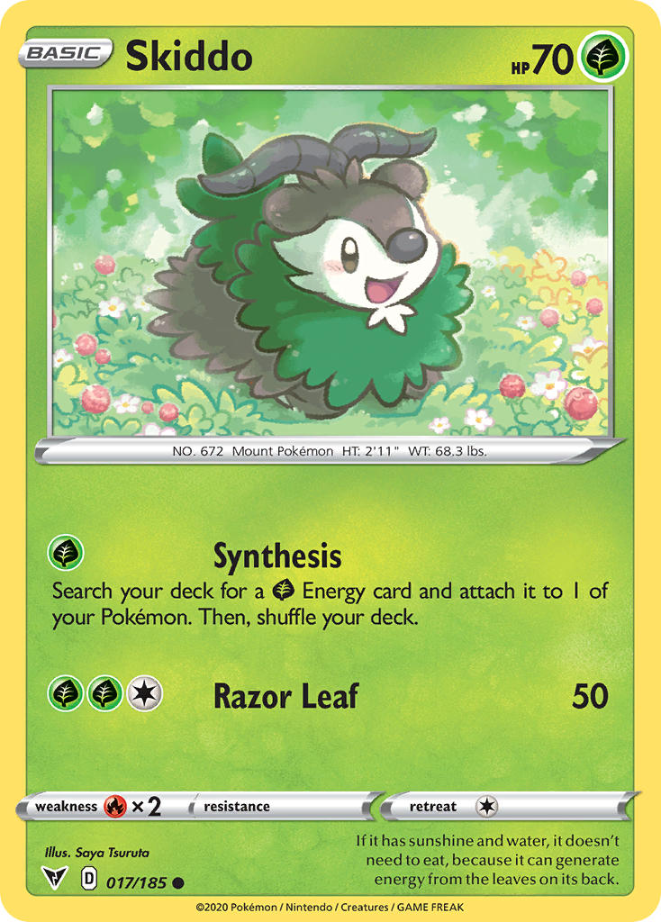 Skiddo (017/185) [Sword & Shield: Vivid Voltage] | Jomio and Rueliete's Cards and Comics