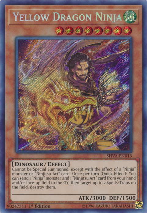 Yellow Dragon Ninja [SHVA-EN013] Secret Rare | Jomio and Rueliete's Cards and Comics