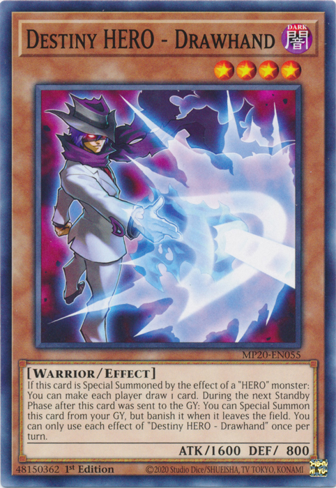 Destiny HERO - Drawhand [MP20-EN055] Common | Jomio and Rueliete's Cards and Comics