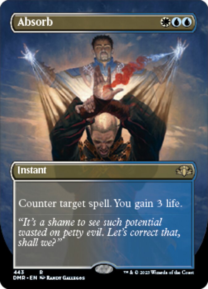 Absorb (Borderless Alternate Art) [Dominaria Remastered] | Jomio and Rueliete's Cards and Comics