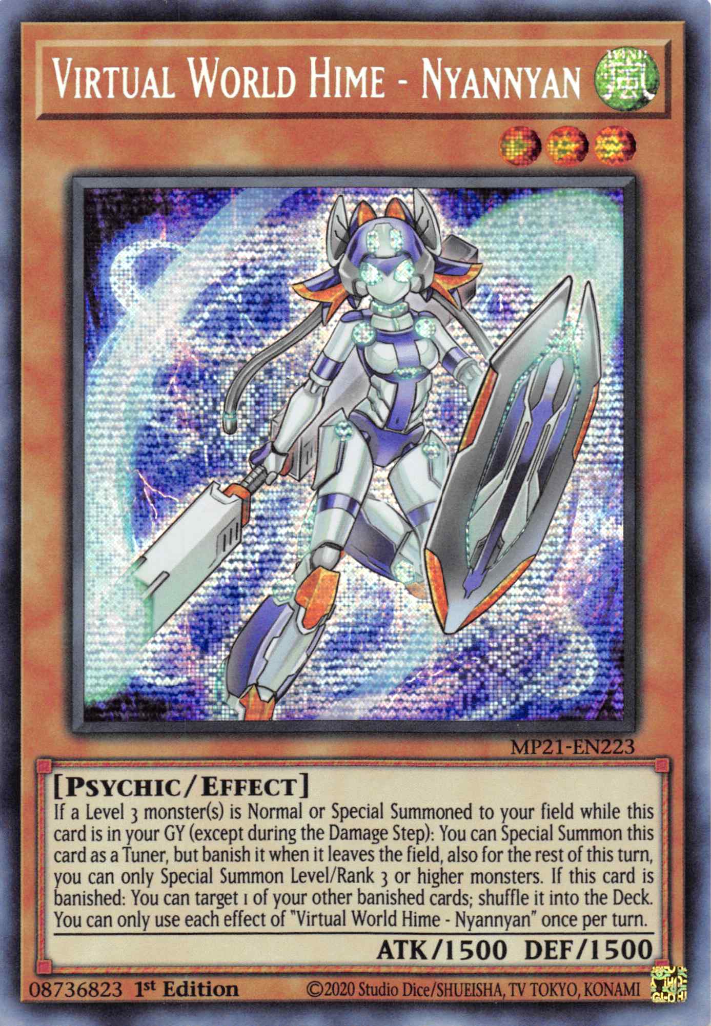 Virtual World Hime - Nyannyan [MP21-EN223] Prismatic Secret Rare | Jomio and Rueliete's Cards and Comics