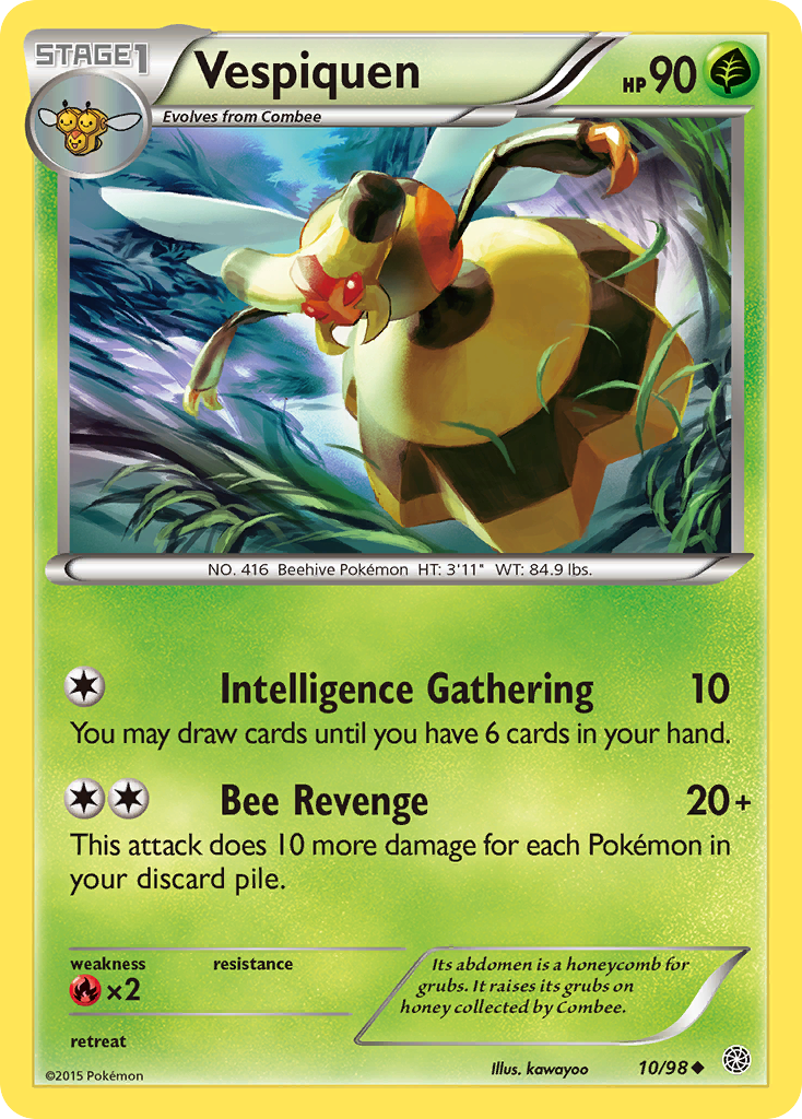 Vespiquen (10/98) [XY: Ancient Origins] | Jomio and Rueliete's Cards and Comics