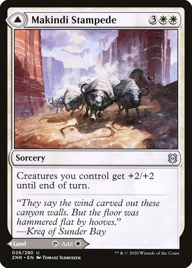 Makindi Stampede // Makindi Mesas [Zendikar Rising] | Jomio and Rueliete's Cards and Comics
