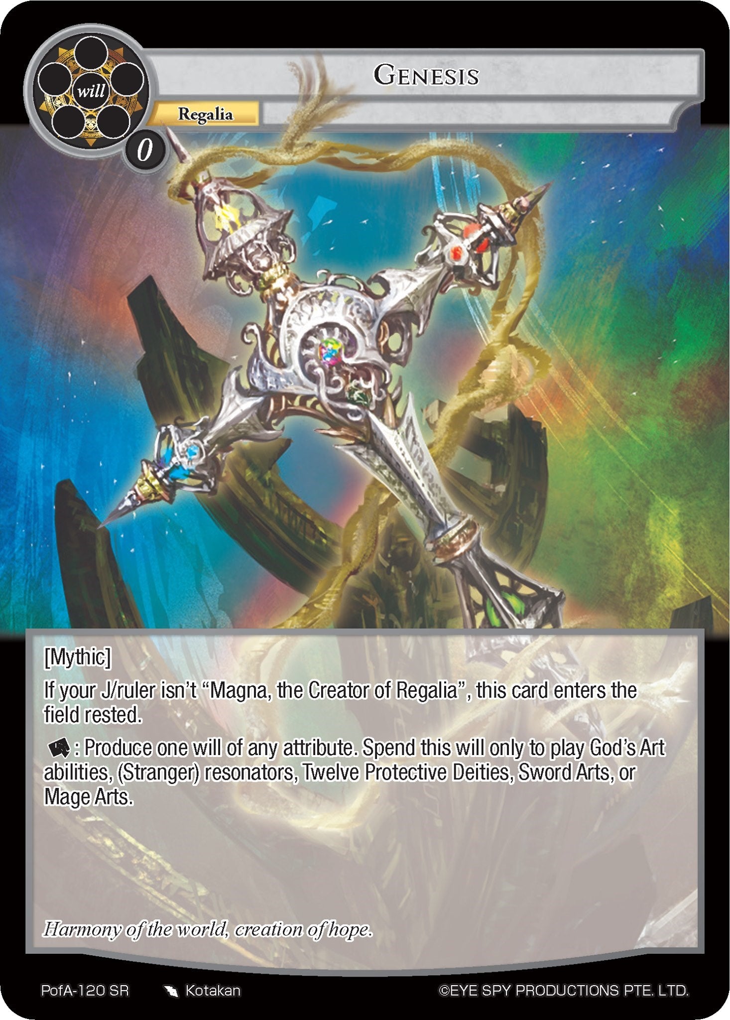 Genesis (PofA-120) [Alice Origin IV: Prologue of Attoractia] | Jomio and Rueliete's Cards and Comics