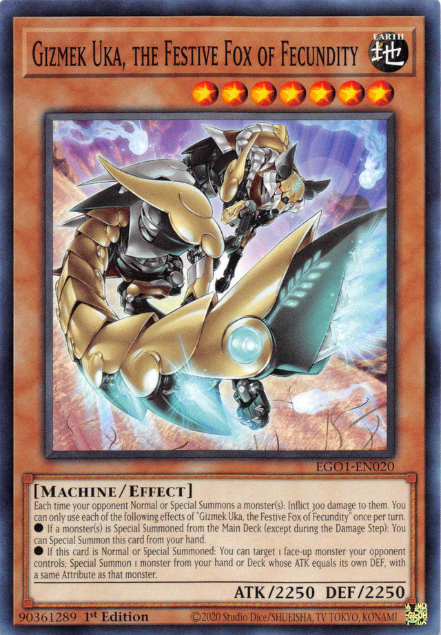 Gizmek Uka, the Festive Fox of Fecundity [EGO1-EN020] Common | Jomio and Rueliete's Cards and Comics