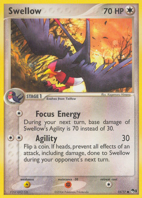 Swellow (15/17) [POP Series 1] | Jomio and Rueliete's Cards and Comics