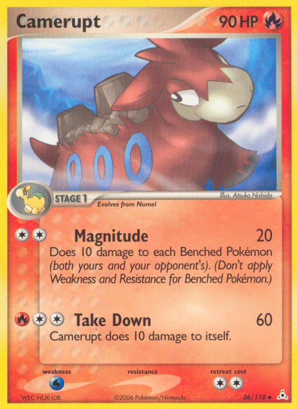 Camerupt (36/110) [EX: Holon Phantoms] | Jomio and Rueliete's Cards and Comics