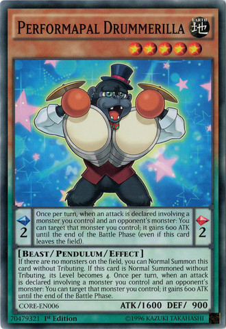 Performapal Drummerilla [CORE-EN006] Common | Jomio and Rueliete's Cards and Comics