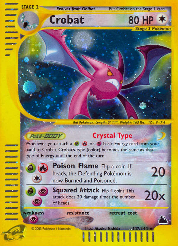 Crobat (147/144) [Skyridge] | Jomio and Rueliete's Cards and Comics