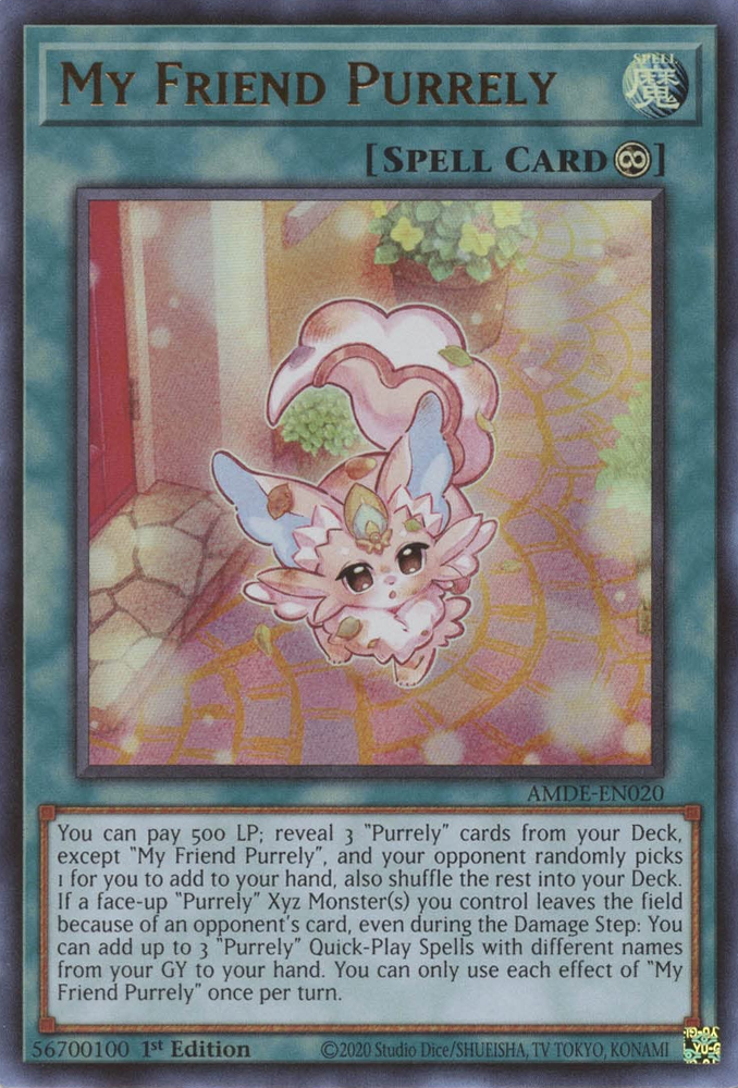 My Friend Purrely [AMDE-EN020] Ultra Rare | Jomio and Rueliete's Cards and Comics