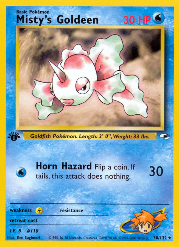 Misty's Goldeen (30/132) [Gym Heroes 1st Edition] | Jomio and Rueliete's Cards and Comics