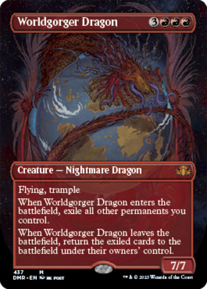 Worldgorger Dragon (Borderless Alternate Art) [Dominaria Remastered] | Jomio and Rueliete's Cards and Comics