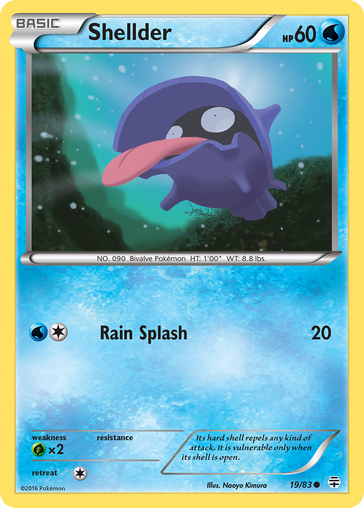 Shellder (19/83) [XY: Generations] | Jomio and Rueliete's Cards and Comics