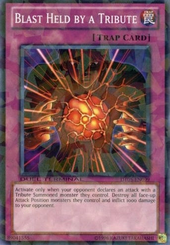 Blast Held by a Tribute [DT05-EN099] Common | Jomio and Rueliete's Cards and Comics