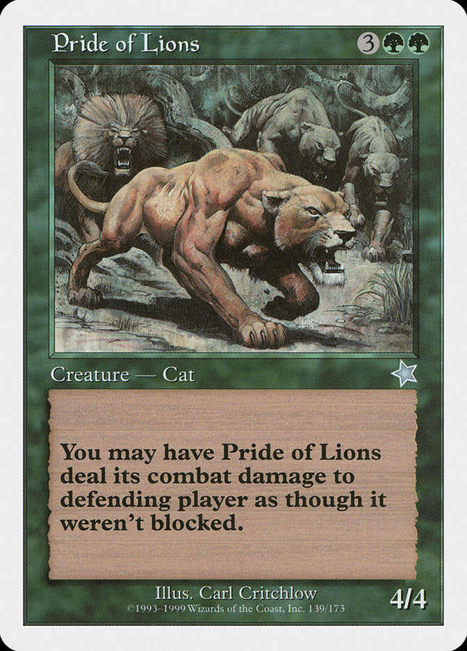 Pride of Lions [Starter 1999] | Jomio and Rueliete's Cards and Comics