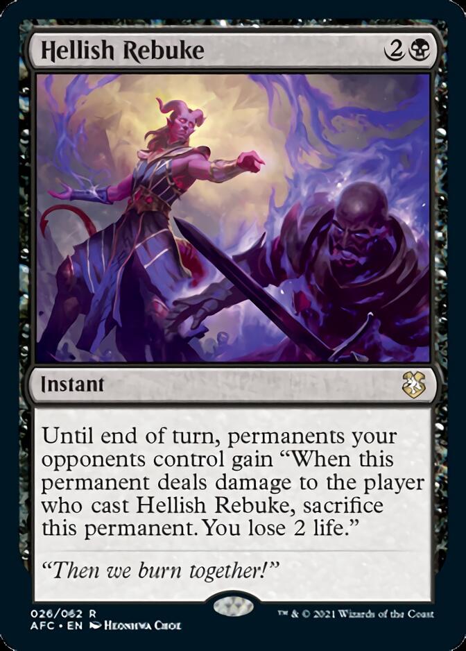 Hellish Rebuke [Dungeons & Dragons: Adventures in the Forgotten Realms Commander] | Jomio and Rueliete's Cards and Comics