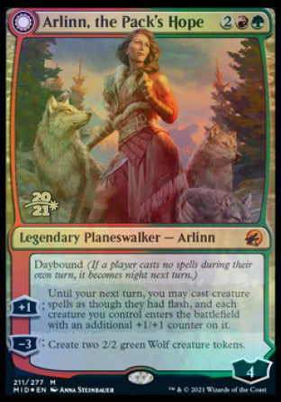 Arlinn, the Pack's Hope // Arlinn, the Moon's Fury [Innistrad: Midnight Hunt Prerelease Promos] | Jomio and Rueliete's Cards and Comics
