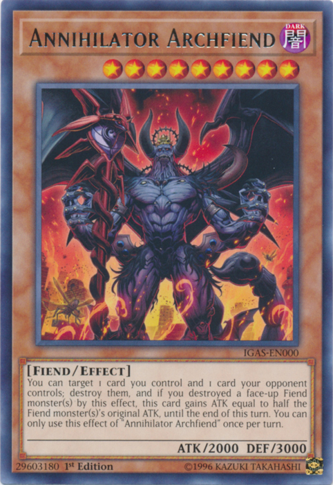 Annihilator Archfiend [IGAS-EN000] Rare | Jomio and Rueliete's Cards and Comics