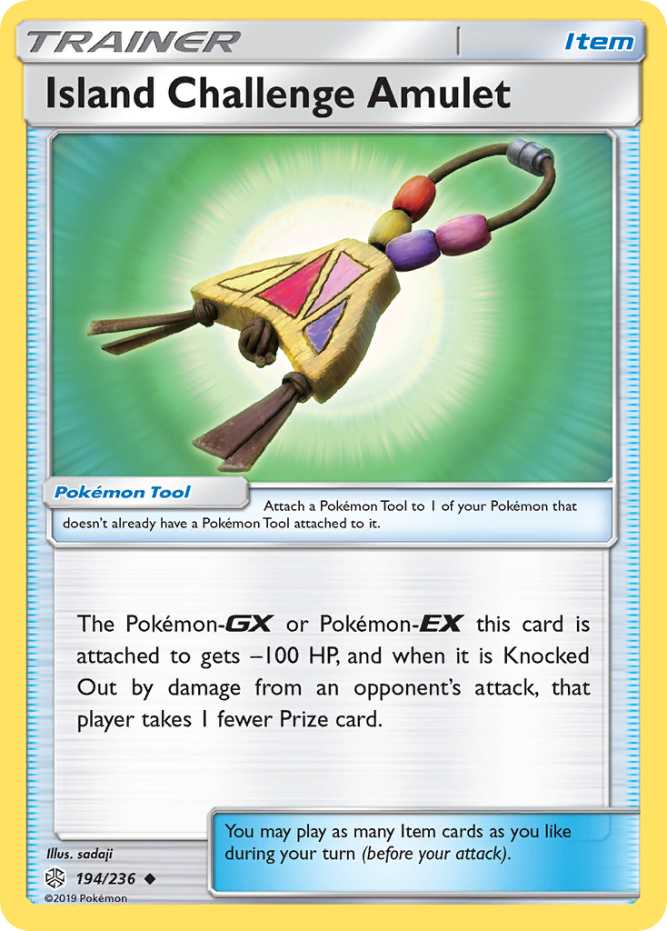 Island Challenge Amulet (194/236) [Sun & Moon: Cosmic Eclipse] | Jomio and Rueliete's Cards and Comics