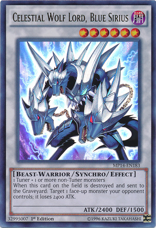 Celestial Wolf Lord, Blue Sirius [MP14-EN183] Ultra Rare | Jomio and Rueliete's Cards and Comics